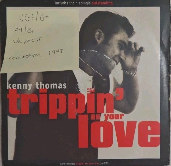Kenny Thomas Trippin' On Your Love Vinyl Record 7" VG+/G+ COOL277 1993 sleeve Kenny Thomas Trippin' On Your Love Vinyl Record 7" VG+/G+ COOL277 1993 sleeve