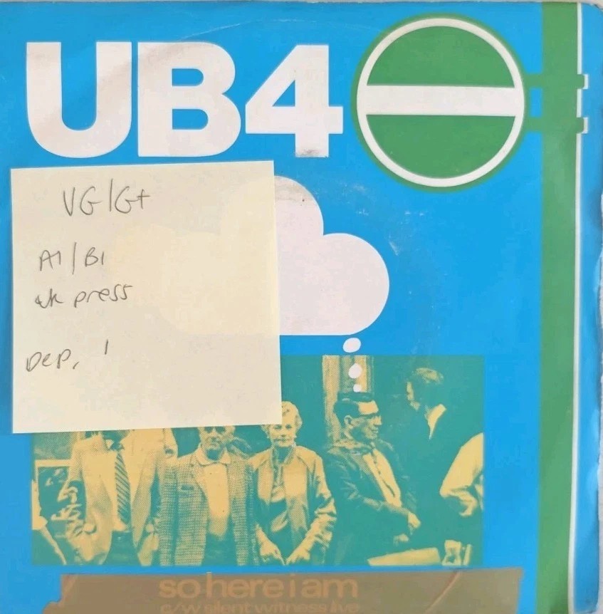 UB40 So Here I Am/ Silent Witness Live Vinyl Record 7" VG/G+ 7DEP5 1982 sleeve UB40 So Here I Am/ Silent Witness Live Vinyl Record 7" VG/G+ 7DEP5 1982 sleeve
