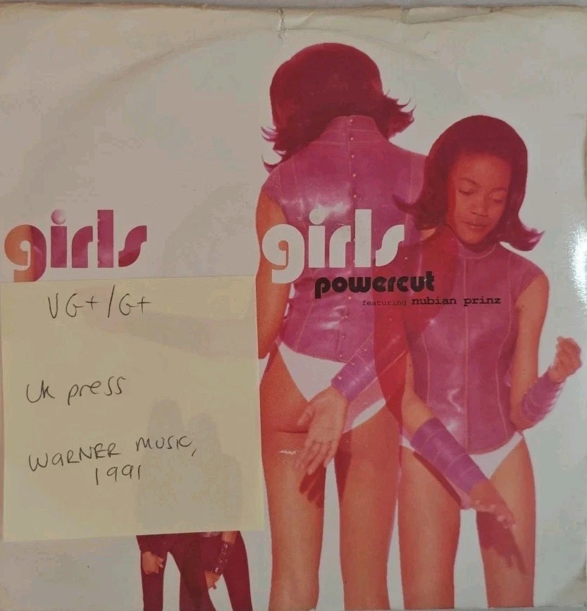 Powercut Girls Slam Jam Vinyl Record 7" VG+/G+ YZ570 1991 sleeve Powercut Girls Slam Jam Vinyl Record 7" VG+/G+ YZ570 1991 sleeve