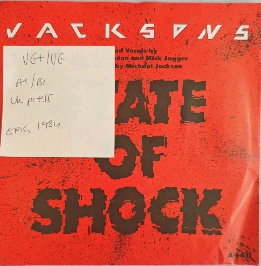 Jacksons State Of Shock Your Ways Vinyl Record 7" VG+/VG A4431 1984 sleeve Jacksons State Of Shock Your Ways Vinyl Record 7" VG+/VG A4431 1984 sleeve
