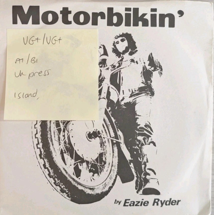 Eazie Ryder Motorbikin' Vinyl Record 7" VG+/VG+ Grad 1 1979 sleeve Eazie Ryder Motorbikin' Vinyl Record 7" VG+/VG+ Grad 1 1979 sleeve