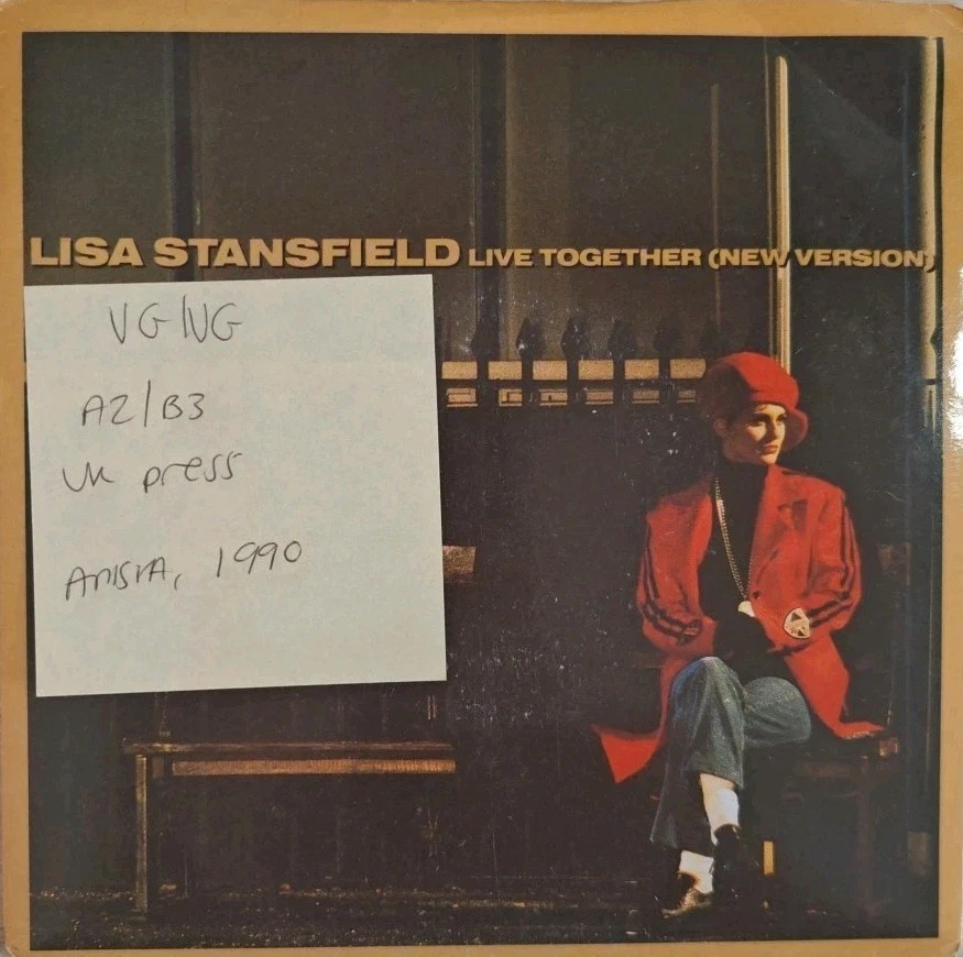 Lisa Stansfield Live Together Vinyl Record 7" VG/VG 112914 1990 sleeve Lisa Stansfield Live Together Vinyl Record 7" VG/VG 112914 1990 sleeve