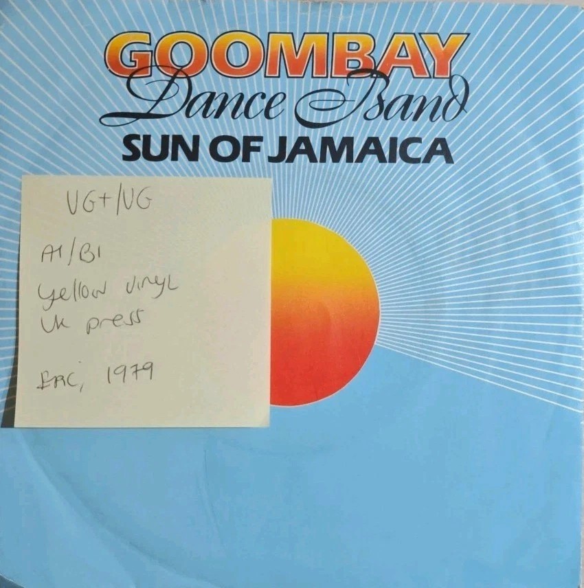 Goombay Dance Band Sun Of Jamaica Vinyl Record 7" VG+/VG A1273 1979 sleeve Goombay Dance Band Sun Of Jamaica Vinyl Record 7" VG+/VG A1273 1979 sleeve