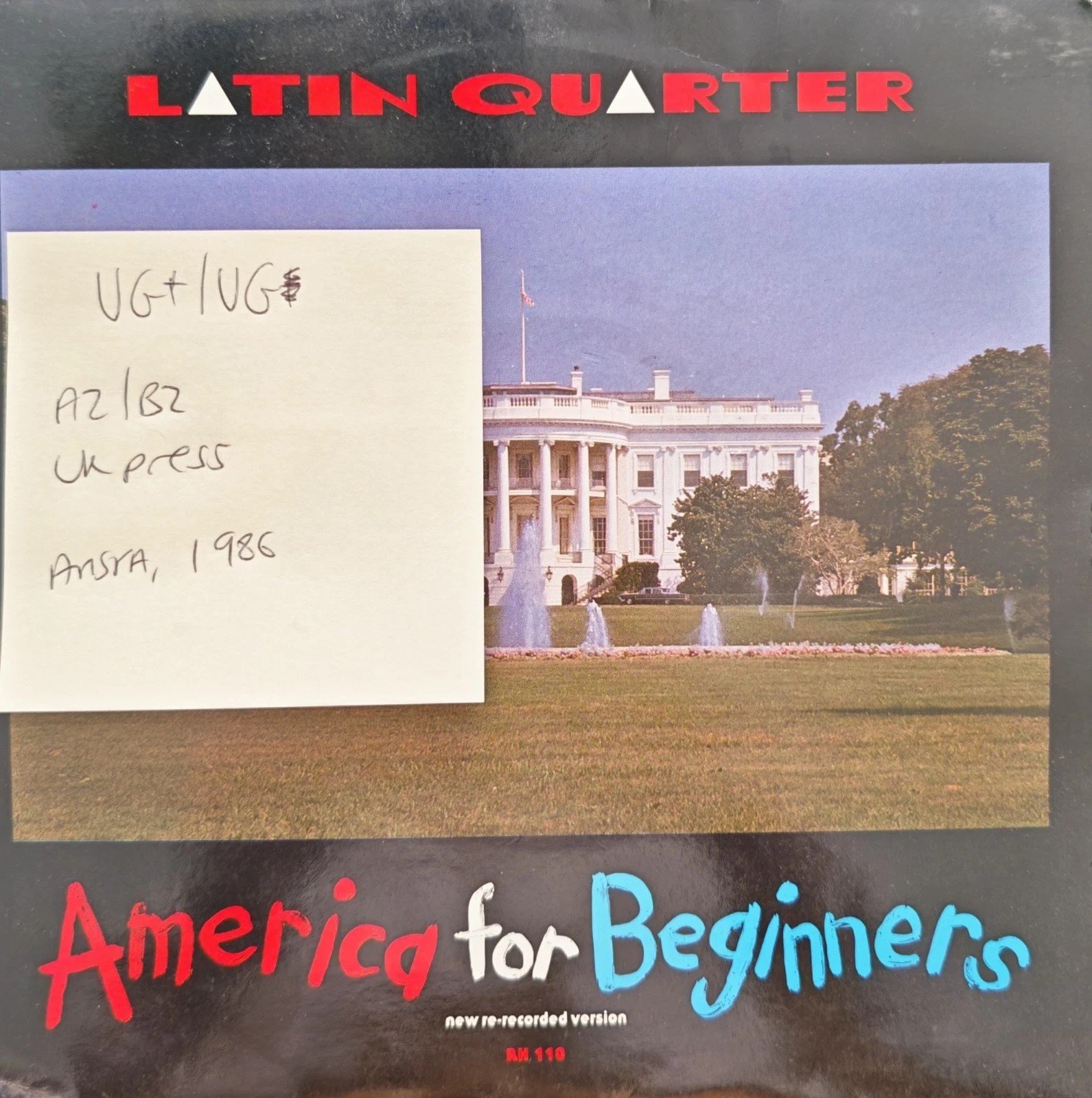 Latin Quarter America For Beginners Vinyl Record 7" VG+/VG RH110 1986 sleeve Latin Quarter America For Beginners Vinyl Record 7" VG+/VG RH110 1986 sleeve