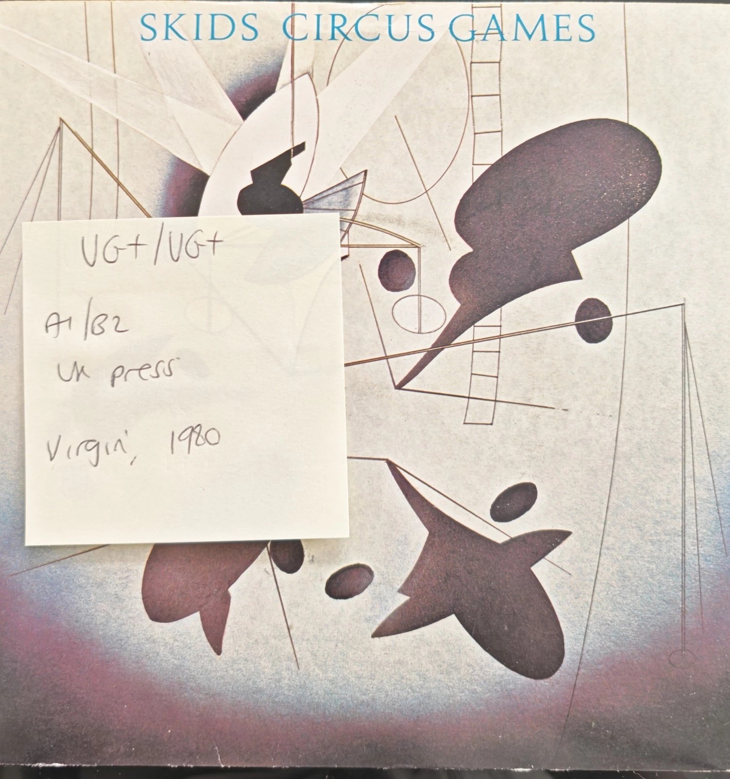 Skids Circus Games Vinyl Record 7" VG+/VG+ VS 359 1980 sleeve Skids Circus Games Vinyl Record 7" VG+/VG+ VS 359 1980 sleeve