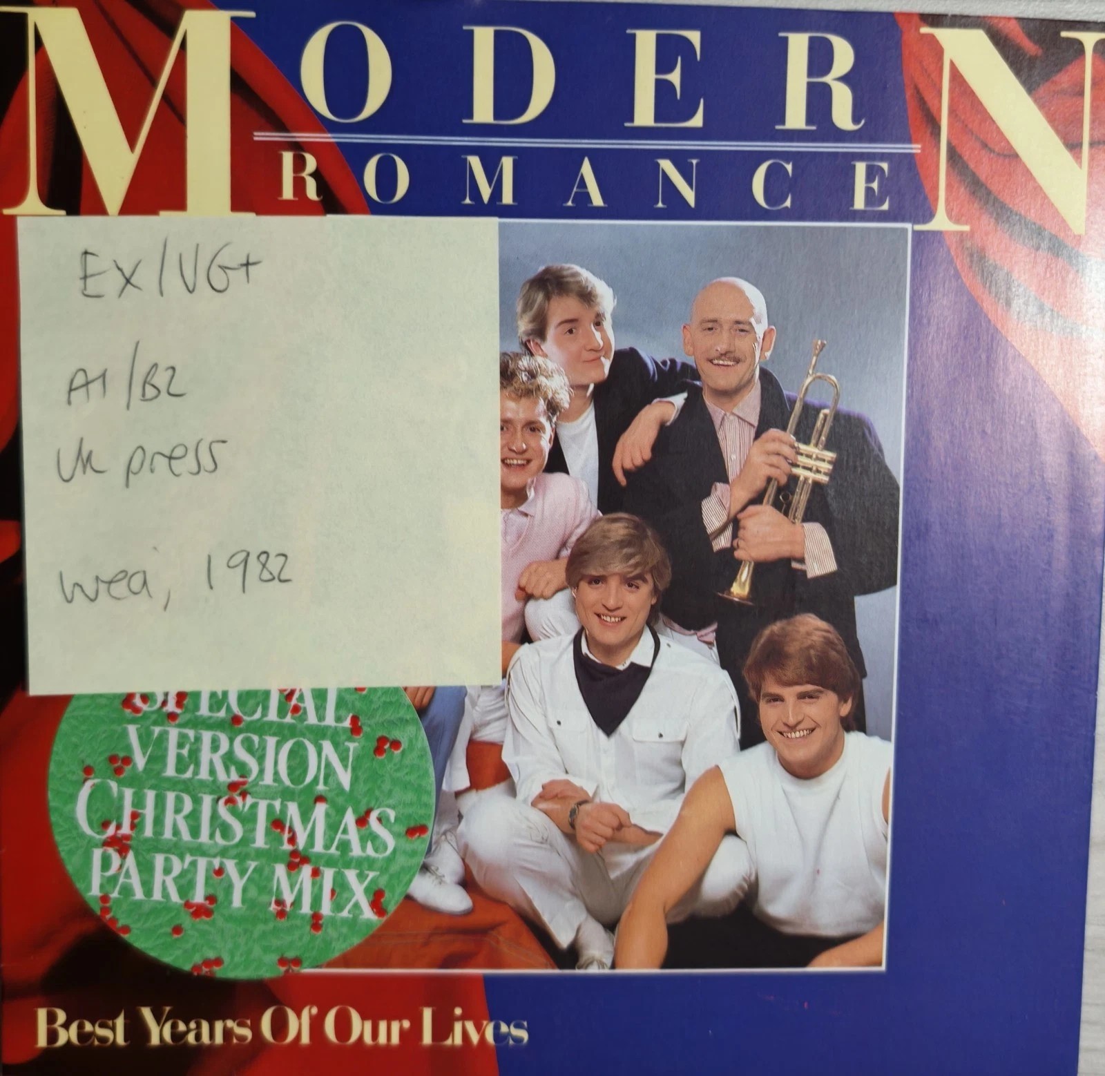 Modern Romance Best Years Of Our Lives Vinyl Record 7" EX/VG+ ROM 1 1982 sleeve Modern Romance Best Years Of Our Lives Vinyl Record 7" EX/VG+ ROM 1 1982 sleeve