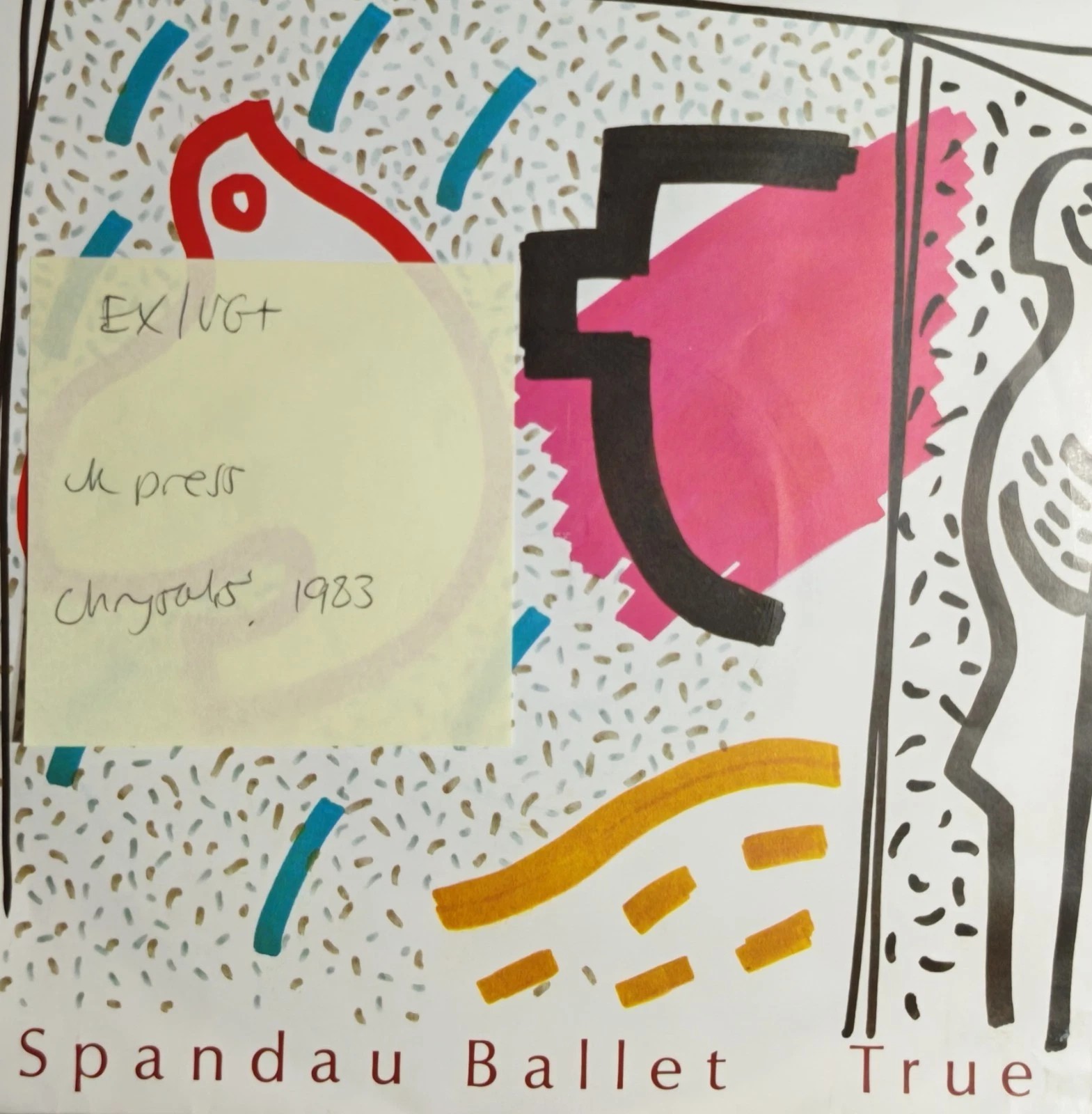 Spandau Ballet True / Lifeline Vinyl Record 7" EX/VG+ SPAN 1 1983 sleeve Spandau Ballet True / Lifeline Vinyl Record 7" EX/VG+ SPAN 1 1983 sleeve