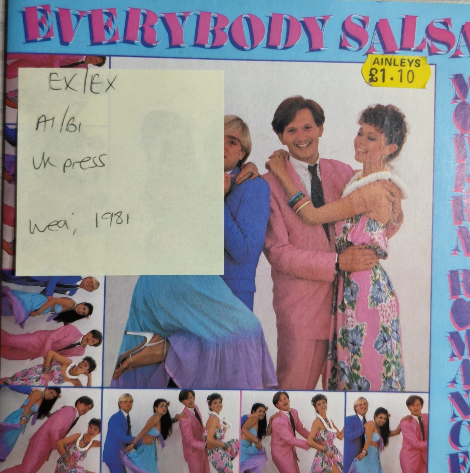 Modern Romance Everybody Salsa Vinyl Record 7" EX/EX WEA K18815 1981 sleeve Modern Romance Everybody Salsa Vinyl Record 7" EX/EX WEA K18815 1981 sleeve