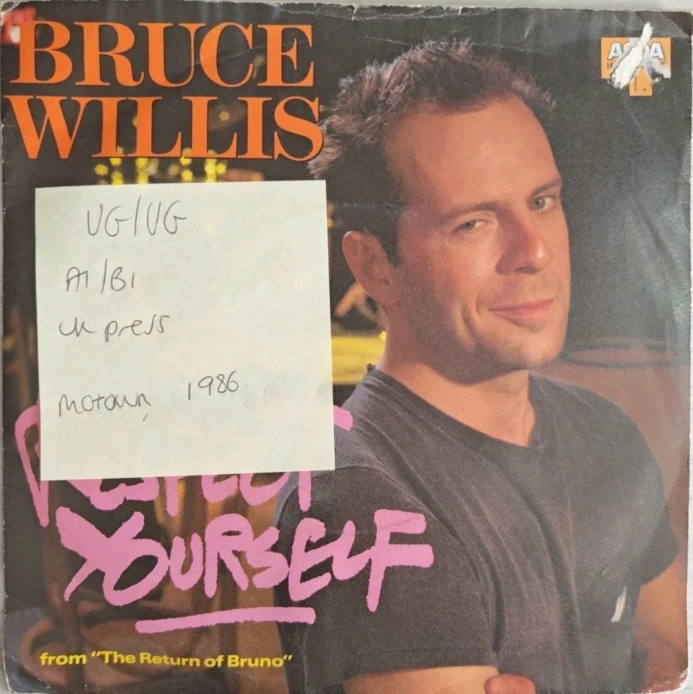 Bruce Willis Respect Yourself Vinyl Record 7" VG/VG ZB 41117 1986 sleeve Bruce Willis Respect Yourself Vinyl Record 7" VG/VG ZB 41117 1986 sleeve