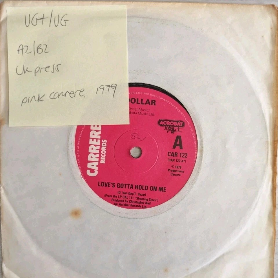 Dollar Love's Gotta Hold On Me / Tokyo Vinyl Record 7" VG+/VG CAR122 1979 sleeve Dollar Love's Gotta Hold On Me / Tokyo Vinyl Record 7" VG+/VG CAR122 1979 sleeve