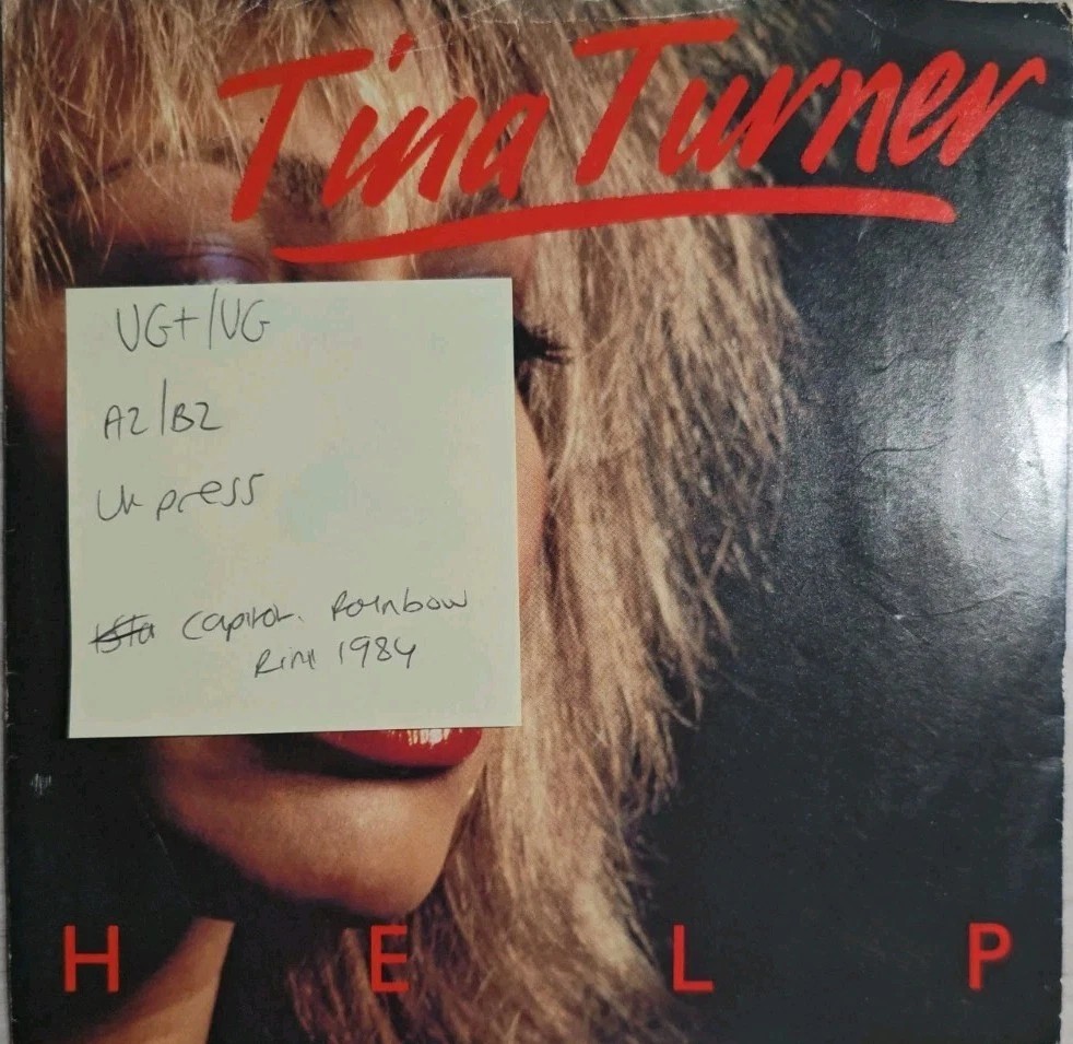 Tina Turner Help / Rock N Roll Widow Vinyl Record 7" VG+/VG CL325 1984 sleeve Tina Turner Help / Rock N Roll Widow Vinyl Record 7" VG+/VG CL325 1984 sleeve