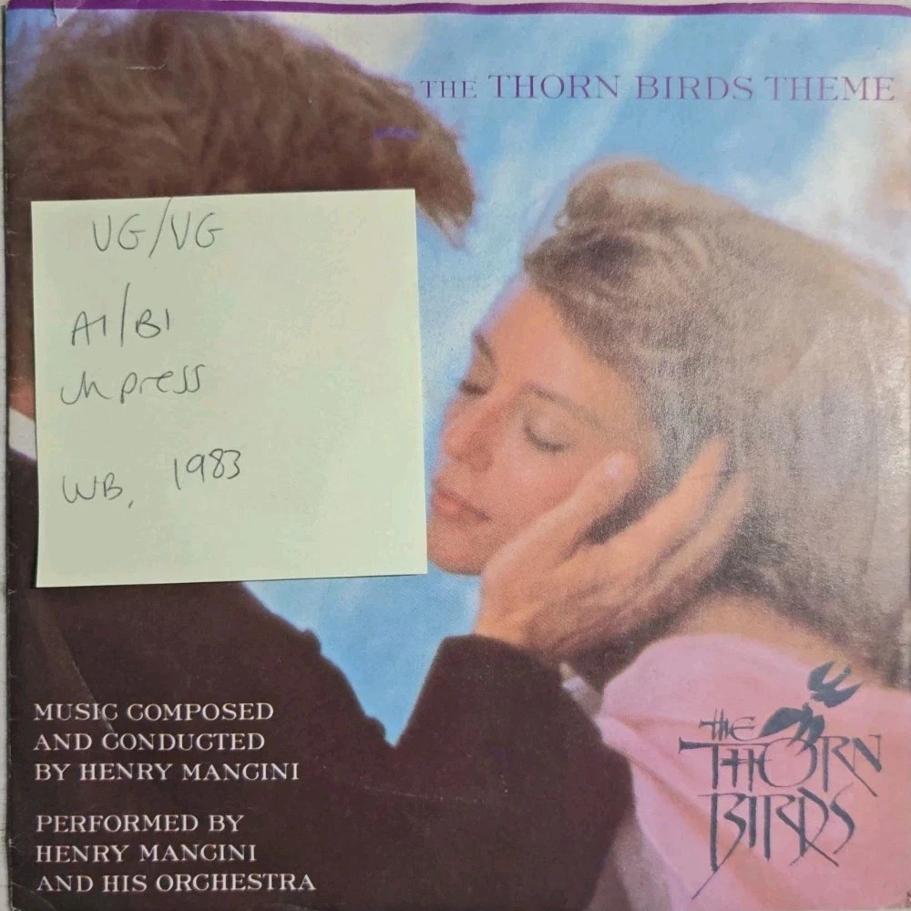 Henry Mancini & His Orchestra The Thorn Birds Theme Vinyl Record 7" VG/VG W9697 sleeve Henry Mancini & His Orchestra The Thorn Birds Theme Vinyl Record 7" VG/VG W9697 sleeve
