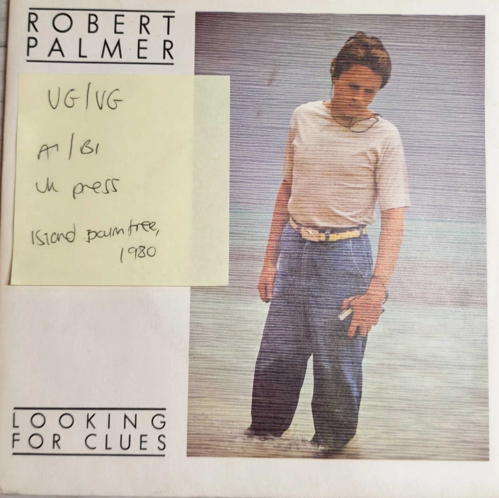 Robert Palmer Looking For Clues Vinyl Record 12" VG/VG 12WIP6651 1980 sleeve Robert Palmer Looking For Clues Vinyl Record 12" VG/VG 12WIP6651 1980 sleeve