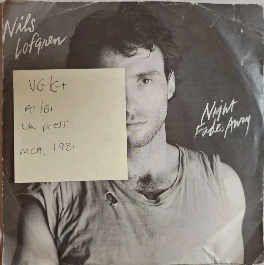 Nils Lofgren Night Fades Away Vinyl Record LP VG/G+ MCL1786 1981 sleeve Nils Lofgren Night Fades Away Vinyl Record LP VG/G+ MCL1786 1981 sleeve