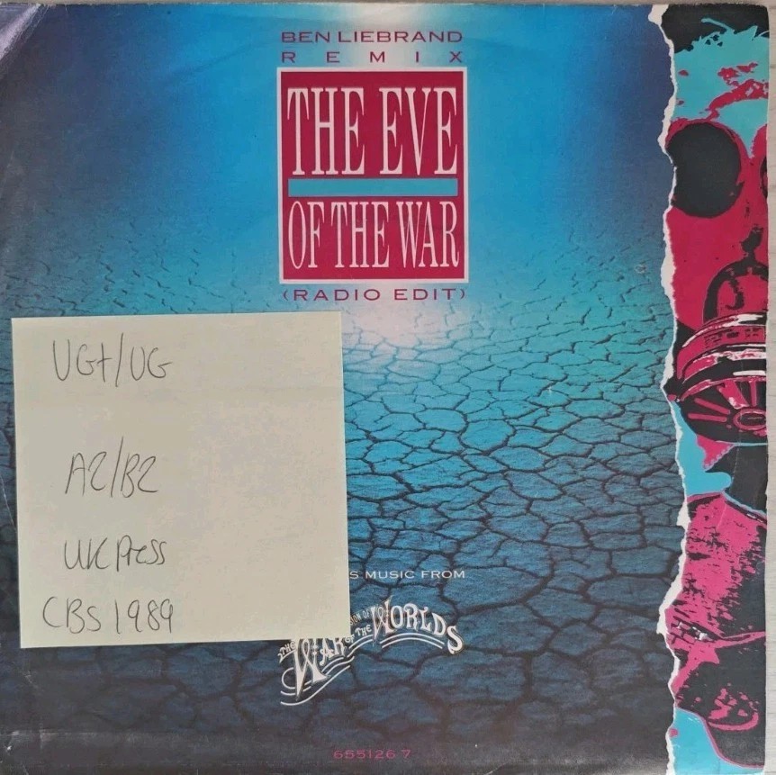 Ben Liebrand The Eve Of The War Vinyl Record 12" VG+/VG 655126 1989 sleeve Ben Liebrand The Eve Of The War Vinyl Record 12" VG+/VG 655126 1989 sleeve