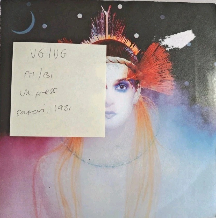 Toyah Thunder In The Mountains Vinyl Record 7" VG/VG TOY2 1981 vinyl record sleeve Toyah Thunder In The Mountains Vinyl Record 7" VG/VG TOY2 1981 vinyl record sleeve