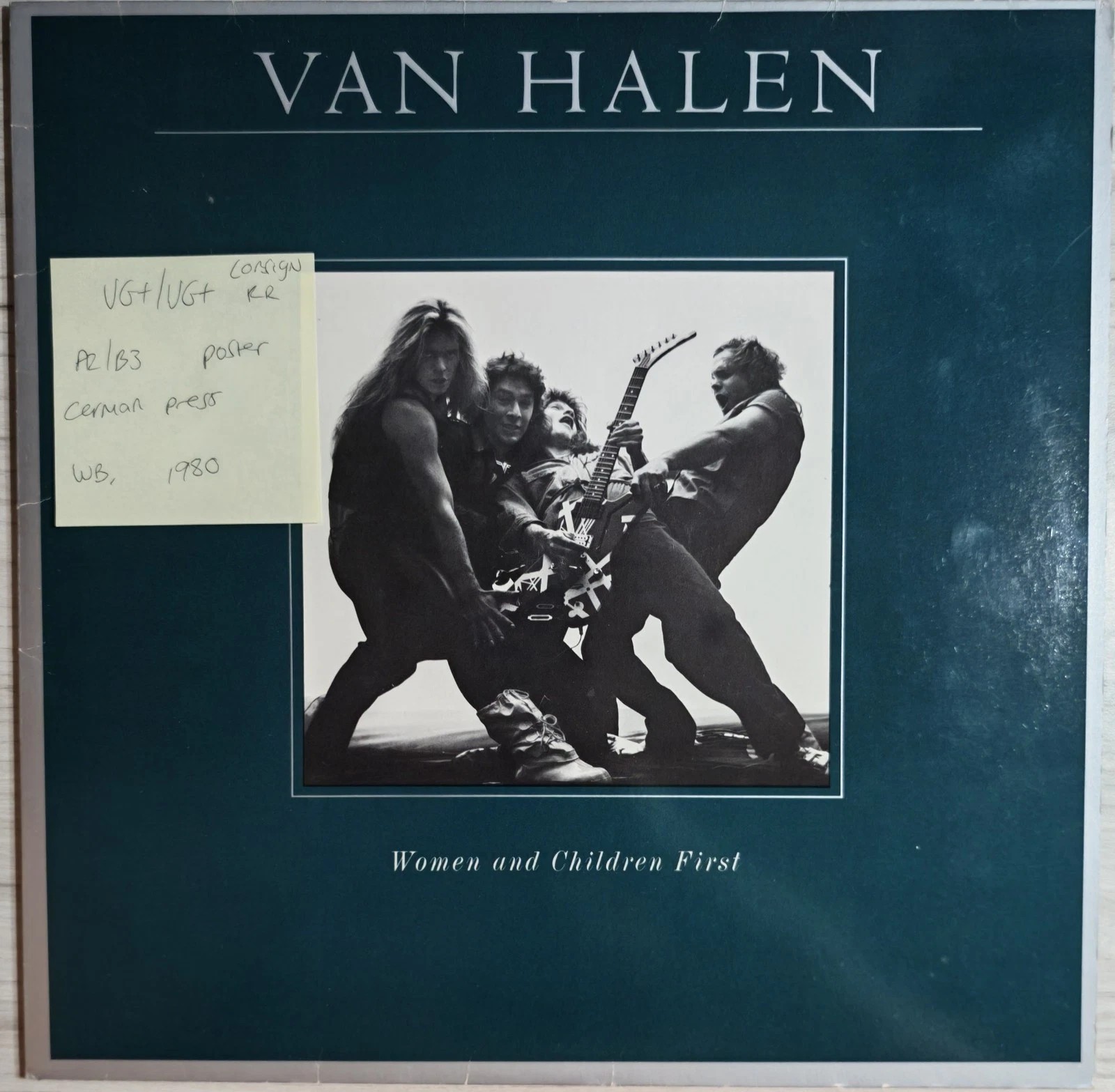 Van Halen Women & Children First Vinyl Record LP VG+/VG+ WB 56 793 1980 + Poster vinyl record sleeve Van Halen Women & Children First Vinyl Record LP VG+/VG+ WB 56 793 1980 + Poster sleeve