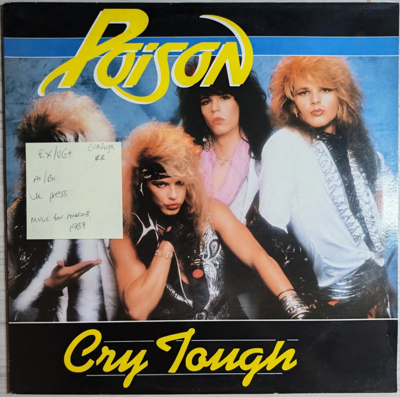 Poison Cry Tough Vinyl Record 12" EX/VG+ 12 KUT 127 1987 vinyl record sleeve Poison Cry Tough Vinyl Record 12" EX/VG+ 12 KUT 127 1987 sleeve