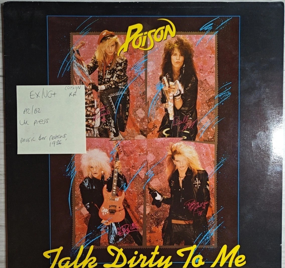 Poison Talk Dirty To Me Vinyl Record 12" EX/VG+ 12 KUT 125 1986 vinyl record sleeve Poison Talk Dirty To Me Vinyl Record 12" EX/VG+ 12 KUT 125 1986 sleeve
