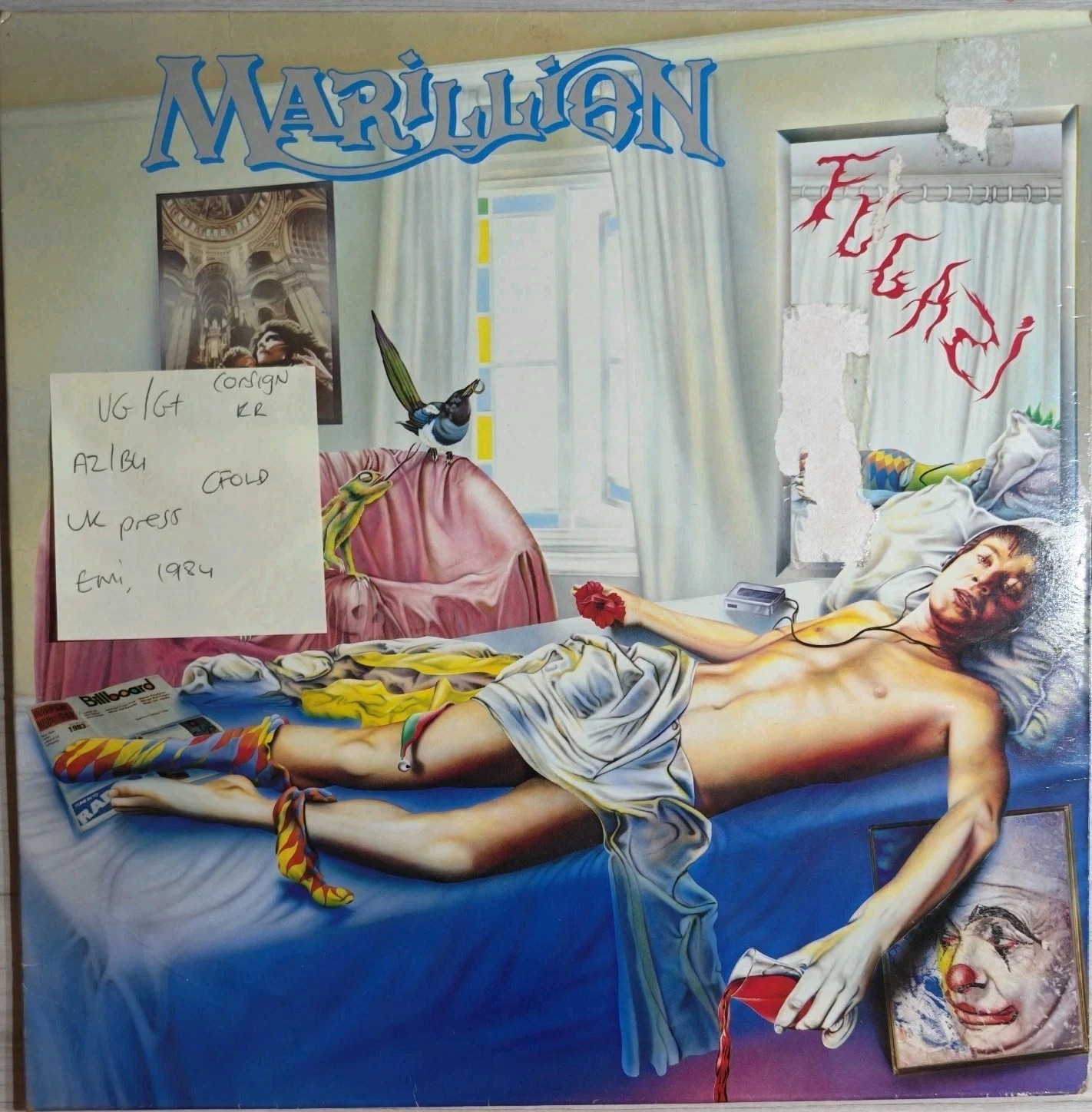 Marillion Fugazi Vinyl Record LP VG/G+ EMC 24 0085 1 1984 vinyl record sleeve Marillion Fugazi Vinyl Record LP VG/G+ EMC 24 0085 1 1984 sleeve