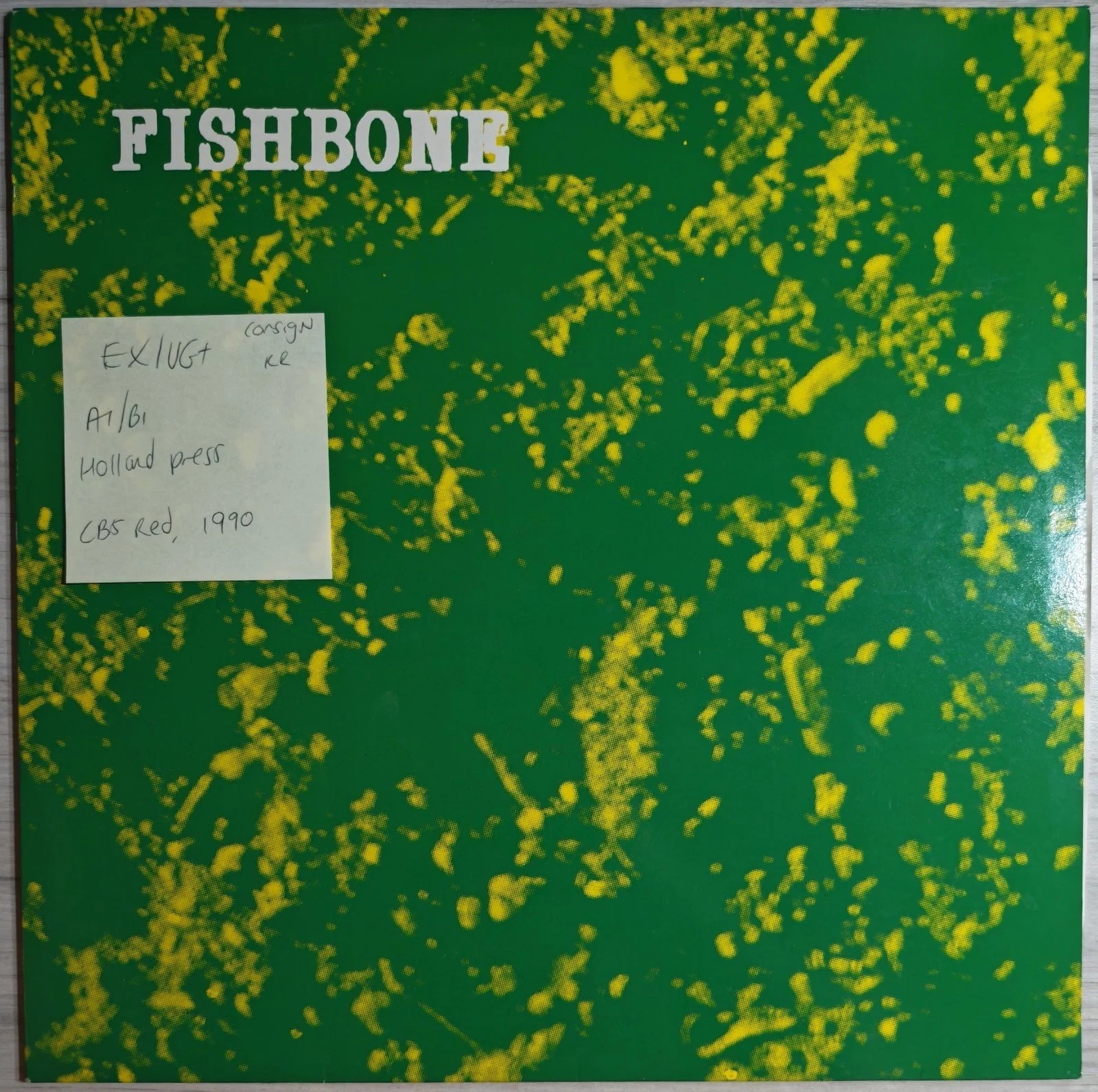 Fishbone Bonin' In The Boneyard Vinyl Record 12" EX/VG+ 467725 1 1990 vinyl record sleeve Fishbone Bonin' In The Boneyard Vinyl Record 12" EX/VG+ 467725 1 1990 sleeve