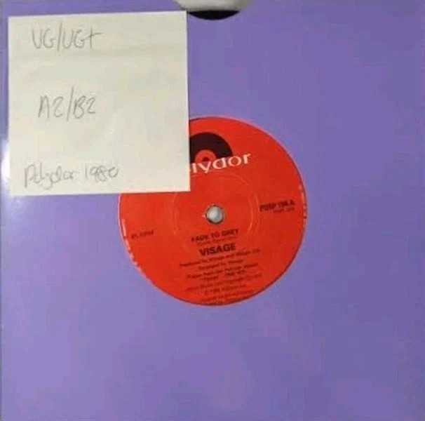Visage Fade To Grey Vinyl Record 7" VG/VG+ POSP194 1980 vinyl record sleeve Visage Fade To Grey Vinyl Record 7" VG/VG+ POSP194 1980 vinyl record sleeve