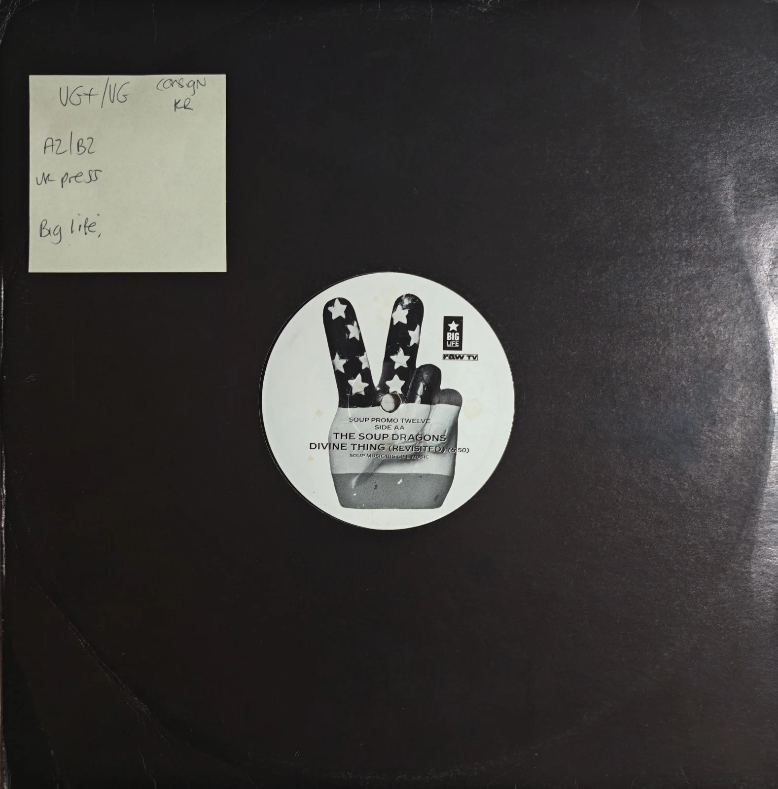 The Soup Dragons Divine Thing (Revisited) Vinyl Record 12" VG+/VG Promo 1992 vinyl record sleeve The Soup Dragons Divine Thing (Revisited) Vinyl Record 12" VG+/VG Promo 1992 vinyl record sleeve