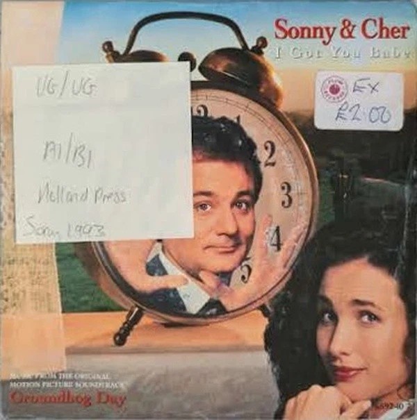 Sonny & Cher I Got You Babe Vinyl Record 7" VG/VG 6592407 1993 vinyl record sleeve Sonny & Cher I Got You Babe Vinyl Record 7" VG/VG 6592407 1993 vinyl record sleeve