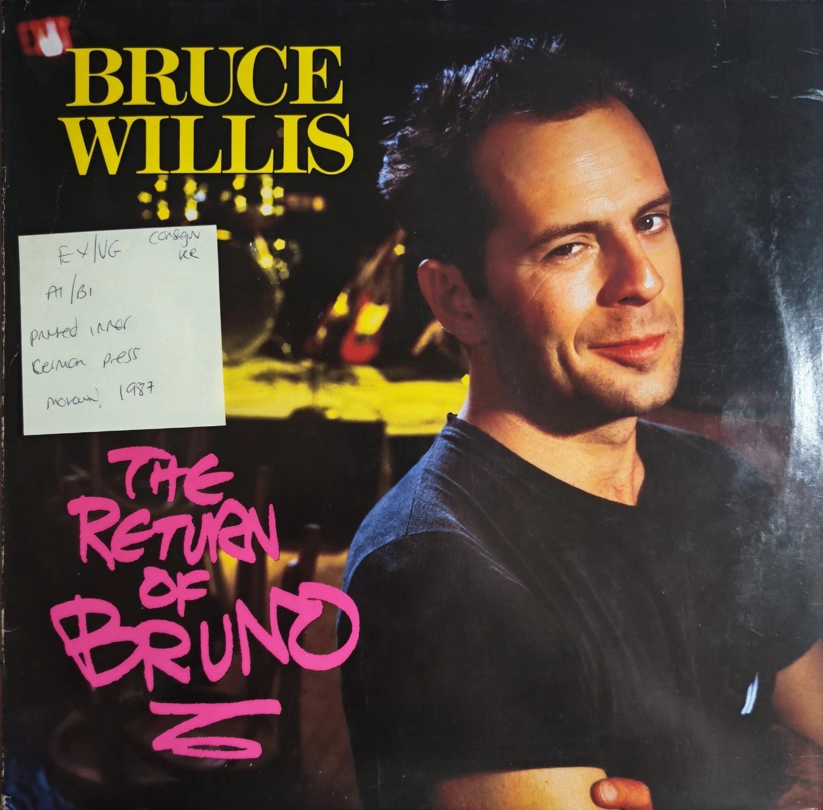 Bruce Willis The Return Of Bruno Vinyl Record LP EX/VG ZL72571 1987 vinyl record sleeve Bruce Willis The Return Of Bruno Vinyl Record LP EX/VG ZL72571 1987 vinyl record sleeve