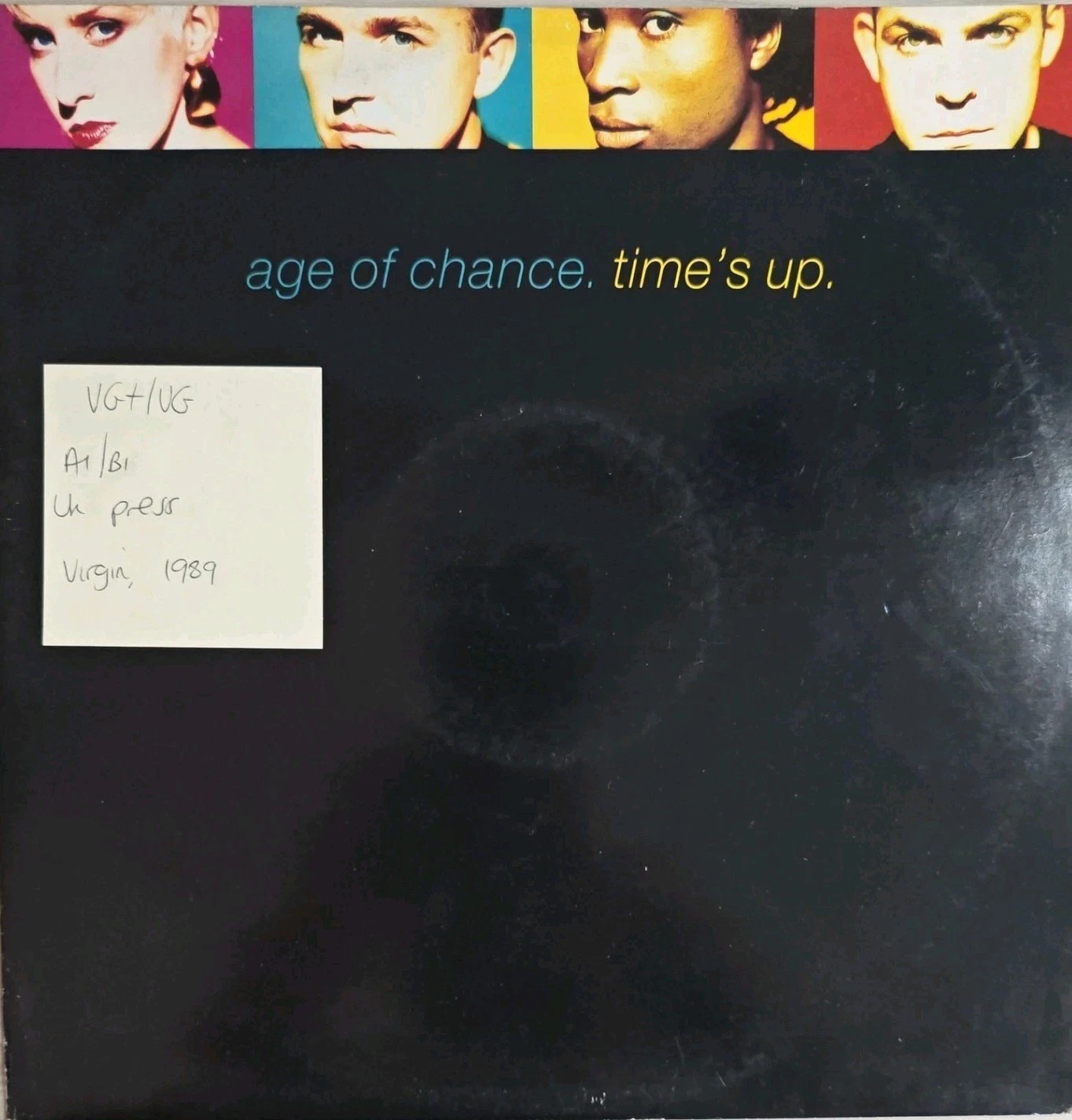 Age Of Chance Time's Up? Vinyl Record 12" VG+/VG VST 1133 1989 vinyl record sleeve Age Of Chance Time's Up? Vinyl Record 12" VG+/VG VST 1133 1989 vinyl record sleeve