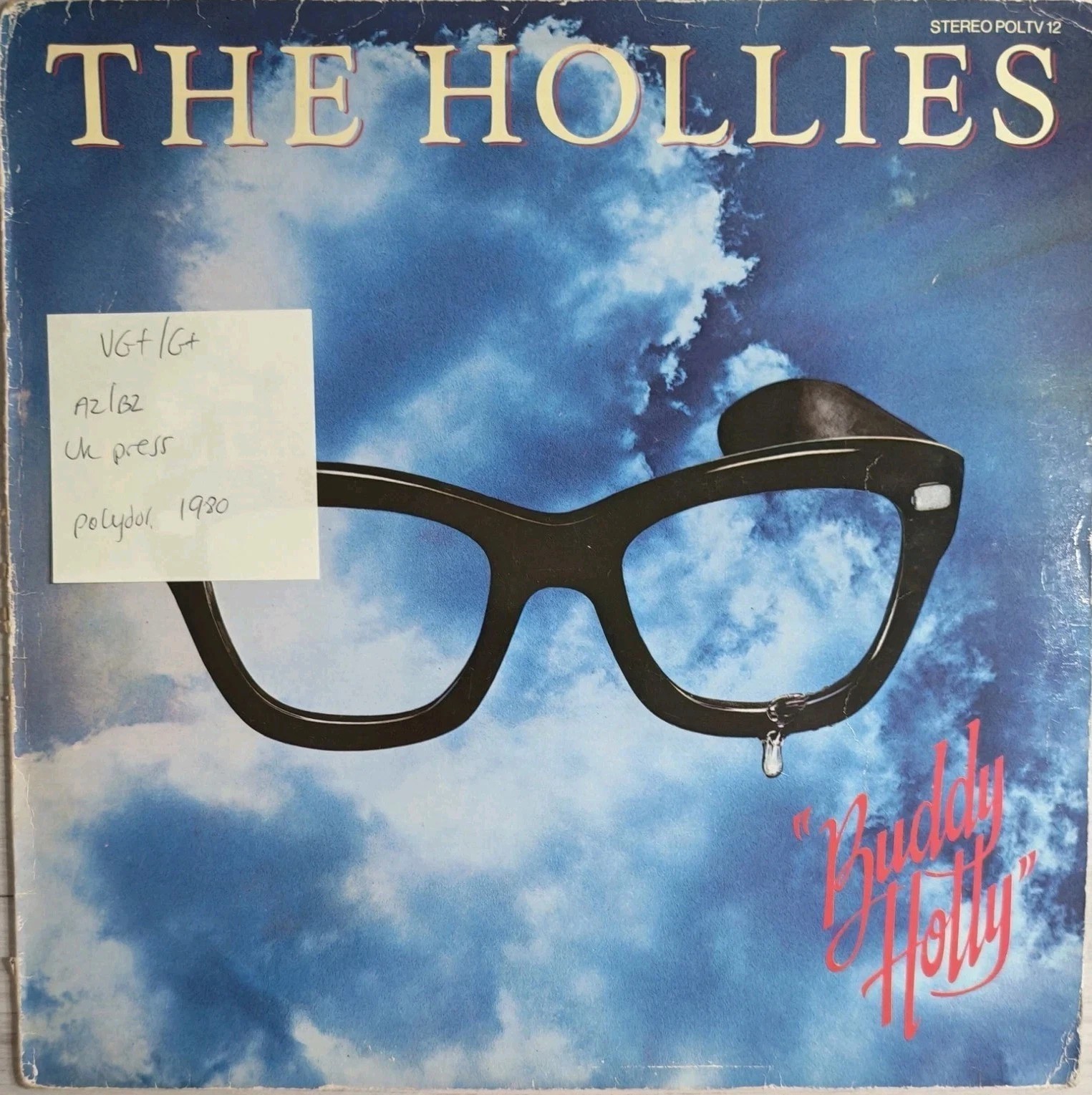 The Hollies Buddy Holly Vinyl Record LP VG/G+ POLTV 12 1980 vinyl record sleeve The Hollies Buddy Holly Vinyl Record LP VG/G+ POLTV 12 1980 vinyl record sleeve
