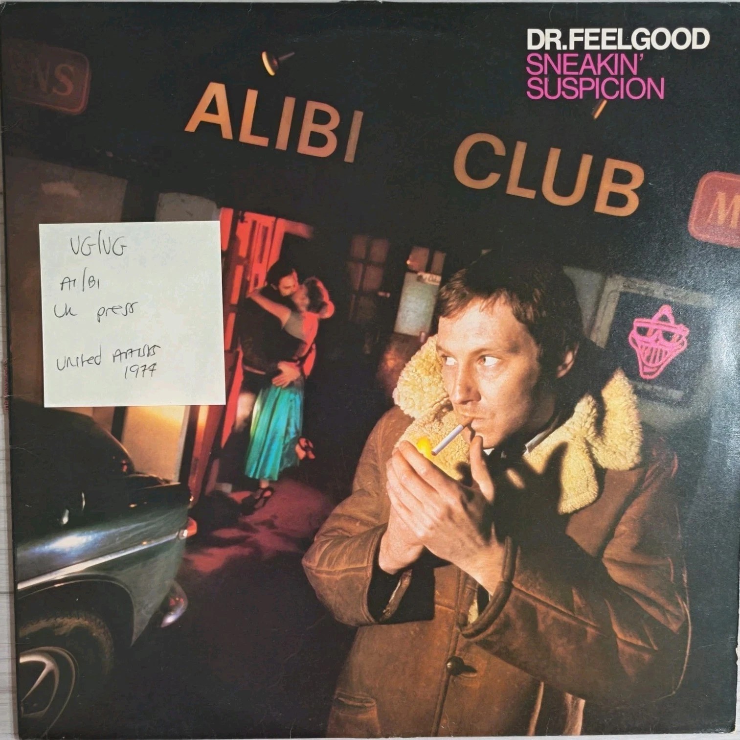 Dr. Feelgood Sneakin' Suspicion Vinyl Record LP VG/VG UAS 30075 1977 vinyl record sleeve Dr. Feelgood Sneakin' Suspicion Vinyl Record LP VG/VG UAS 30075 1977 vinyl record sleeve