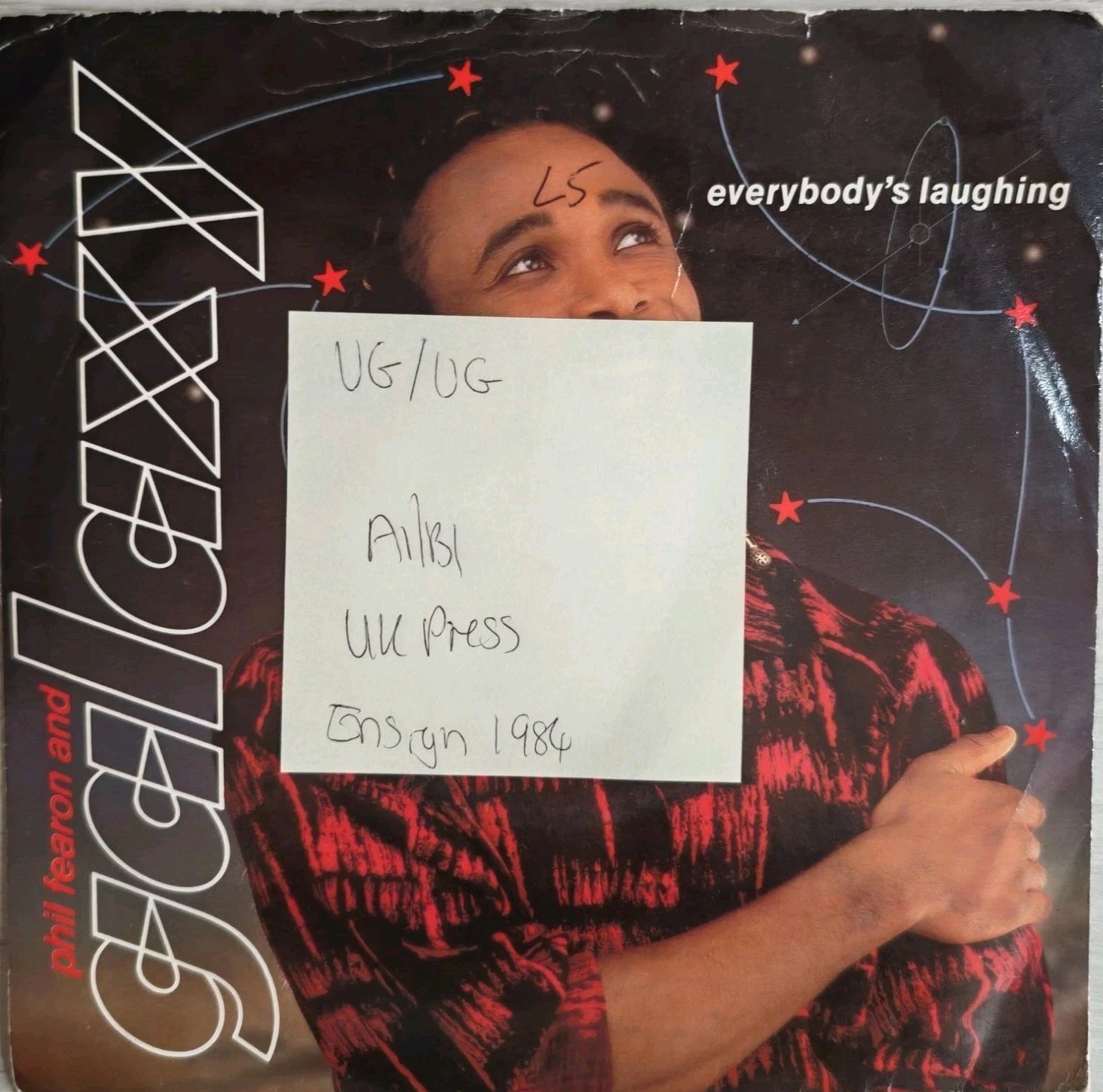 Phil Fearon & Galaxy Everybody's Laughing Vinyl Record 7" VG/VG ENY 514 1984 vinyl record sleeve Phil Fearon & Galaxy Everybody's Laughing Vinyl Record 7" VG/VG ENY 514 1984 vinyl record sleeve