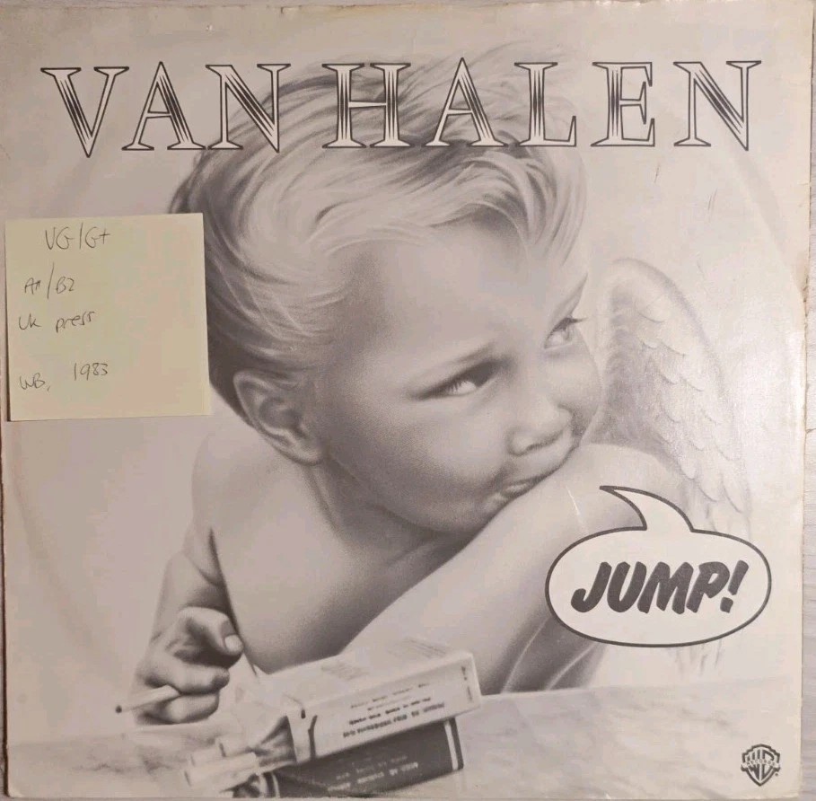 Van Halen Jump! Vinyl Record 12" VG/G+ W9384T 1983 vinyl record sleeve Van Halen Jump! Vinyl Record 12" VG/G+ W9384T 1983 vinyl record sleeve