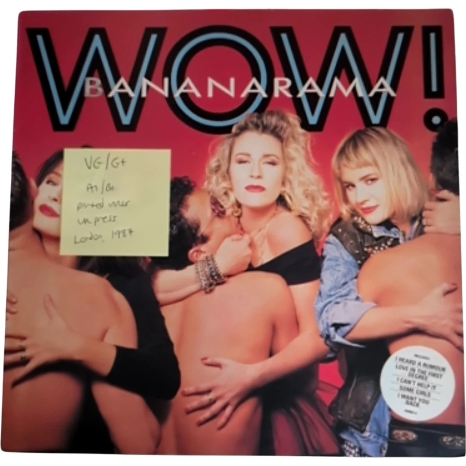 Bananarama Wow! Vinyl Record LP VG/G+ RAMA4 1987 vinyl record sleeve Bananarama Wow! Vinyl Record LP VG/G+ RAMA4 1987 vinyl record sleeve