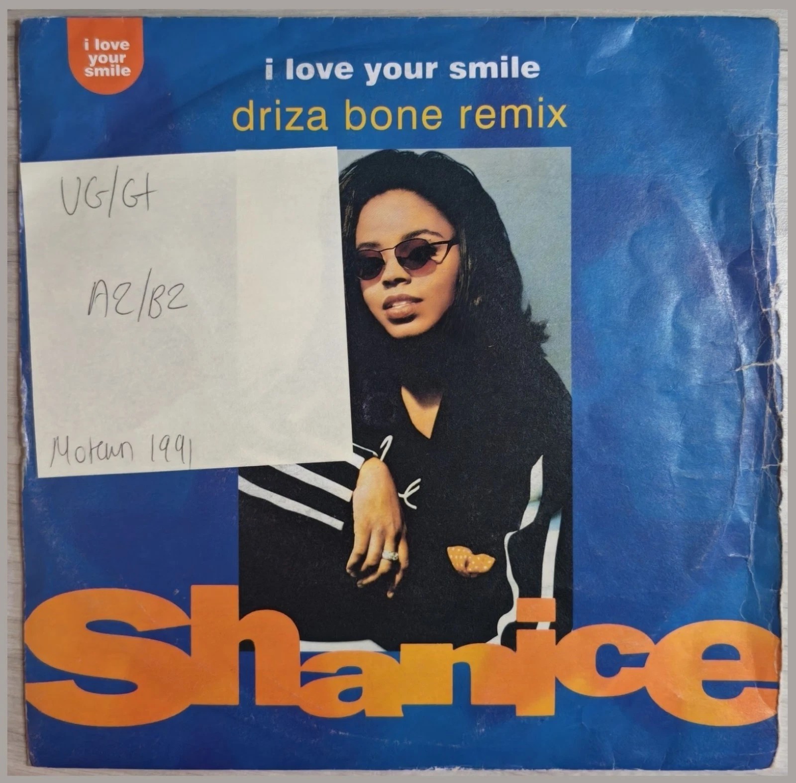 Shanice I Love Your Smile Vinyl Record 7" VG/G+ TMG 1401 1991 vinyl record sleeve Shanice I Love Your Smile Vinyl Record 7" VG/G+ TMG 1401 1991 vinyl record sleeve