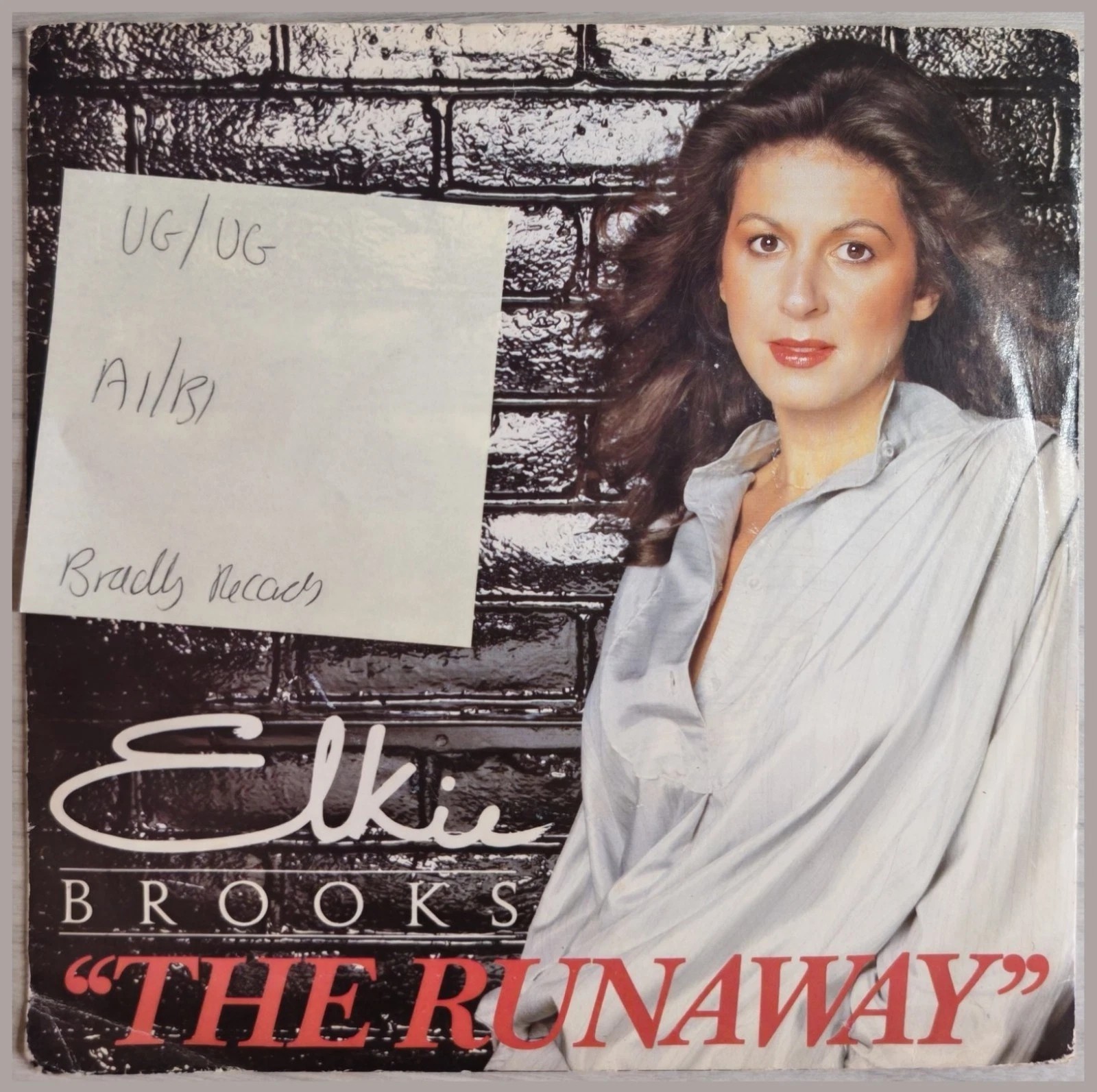 Elkie Brooks The Runaway Vinyl Record 7" VG/VG AMS 7428 1979 vinyl record sleeve Elkie Brooks The Runaway Vinyl Record 7" VG/VG AMS 7428 1979 vinyl record sleeve