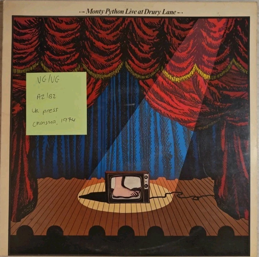 Monty Python Live At Drury Lane Vinyl Record LP VG/VG CLASS4 1974 vinyl record sleeve Monty Python Live At Drury Lane Vinyl Record LP VG/VG CLASS4 1974 vinyl record sleeve