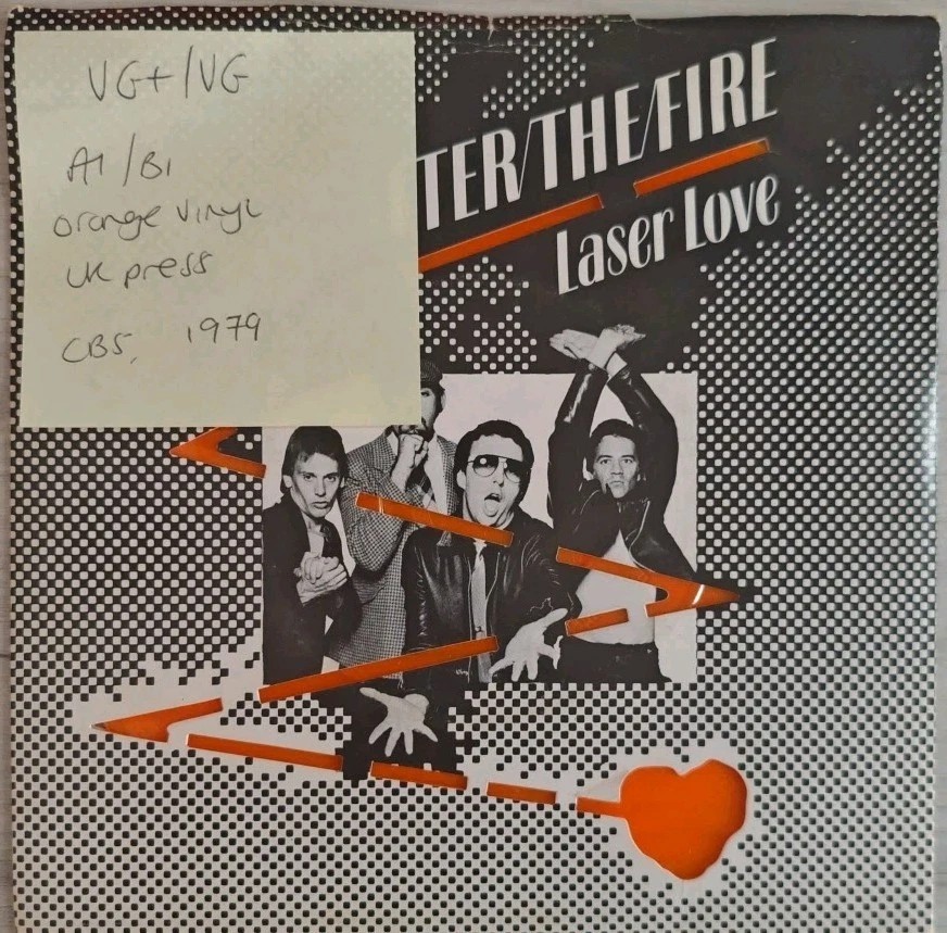 After The Fire Laser Love Vinyl Record 7" VG+/VG CBS7769 1979 vinyl record sleeve After The Fire Laser Love Vinyl Record 7" VG+/VG CBS7769 1979 vinyl record sleeve