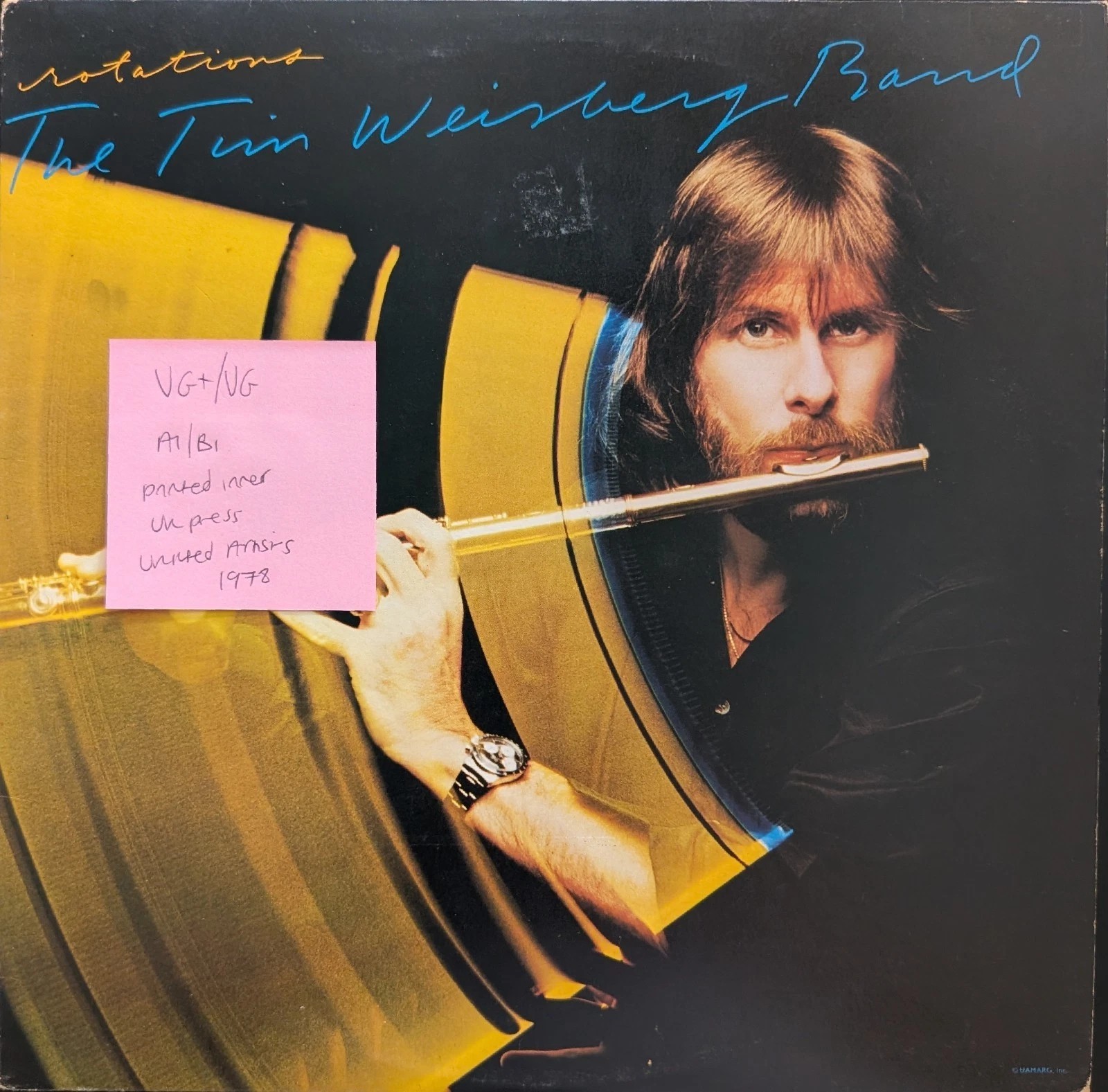 The Tim Weisberg Band Rotations Vinyl Record LP VG+/VG UAG30175 1978 vinyl record sleeve The Tim Weisberg Band Rotations Vinyl Record LP VG+/VG UAG30175 1978 vinyl record sleeve