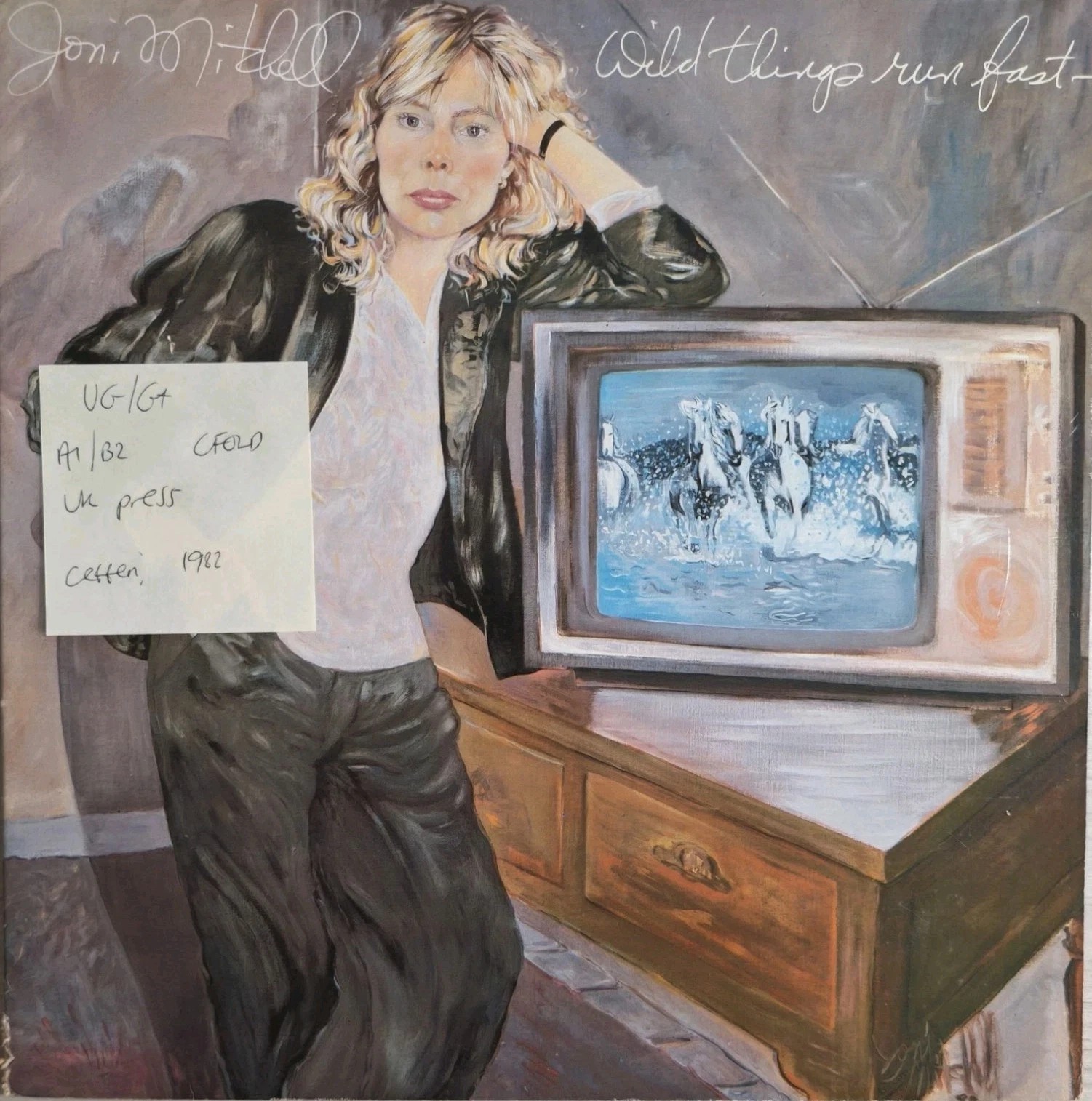 Joni Mitchell Wild Things Run Fast Vinyl Record LP VG/G+ GEF 25102 1982 vinyl record sleeve Joni Mitchell Wild Things Run Fast Vinyl Record LP VG/G+ GEF 25102 1982 vinyl record sleeve