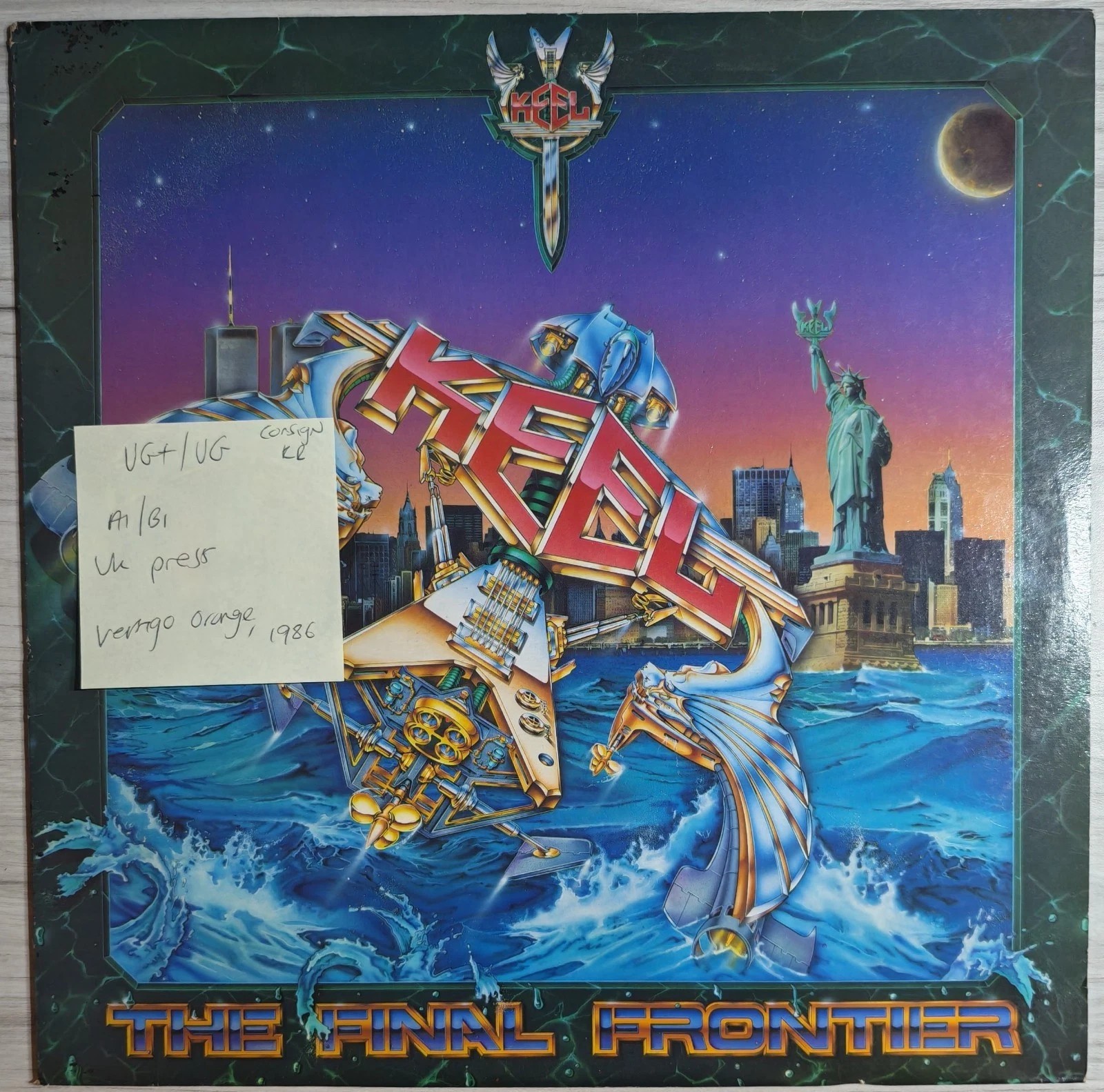 Keel The Final Frontier Vinyl Record LP VG+/VG VERH 33 1986 vinyl record sleeve Keel The Final Frontier Vinyl Record LP VG+/VG VERH 33 1986 vinyl record sleeve
