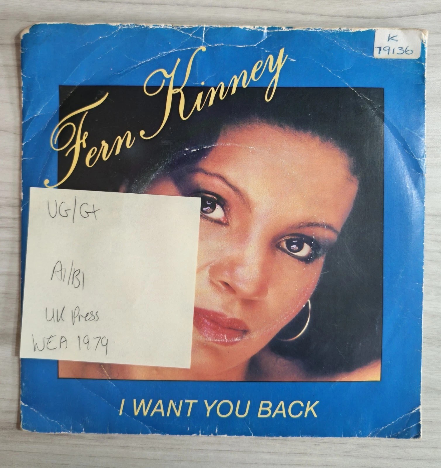Fern Kinney Groove Me Vinyl Record 7" VG/G+ WEA 79101 1979 vinyl record sleeve Fern Kinney Groove Me Vinyl Record 7" VG/G+ WEA 79101 1979 vinyl record sleeve
