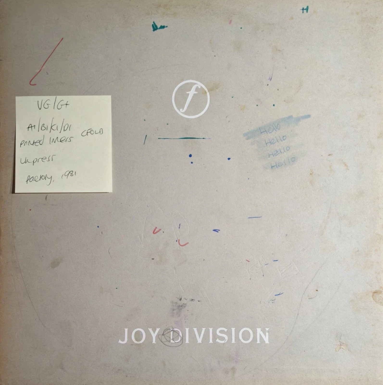 Joy Division Still Vinyl Record 2LP VG/G+ FACT 40 1981 vinyl record sleeve Joy Division Still Vinyl Record 2LP VG/G+ FACT 40 1981 vinyl record sleeve