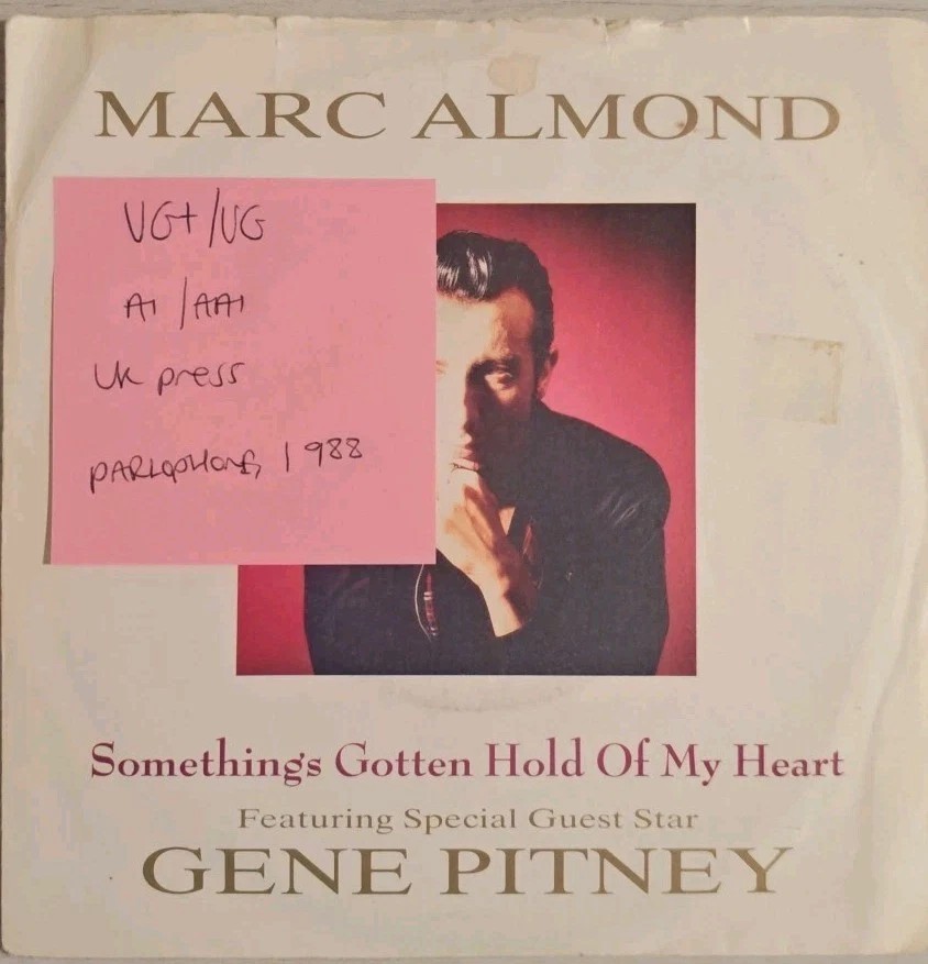 Marc Almond Something's Gotten Hold Of My Heart Vinyl Record VG+/VG R 6201 1989 vinyl record sleeve Marc Almond Something's Gotten Hold Of My Heart Vinyl Record VG+/VG R 6201 1989 vinyl record sleeve