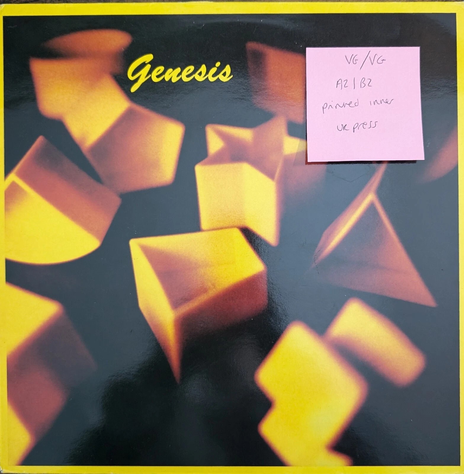Genesis Self Titled Vinyl Record LP VG/VG GENLP1 1983 vinyl record sleeve Genesis Self Titled Vinyl Record LP VG/VG GENLP1 1983 vinyl record sleeve