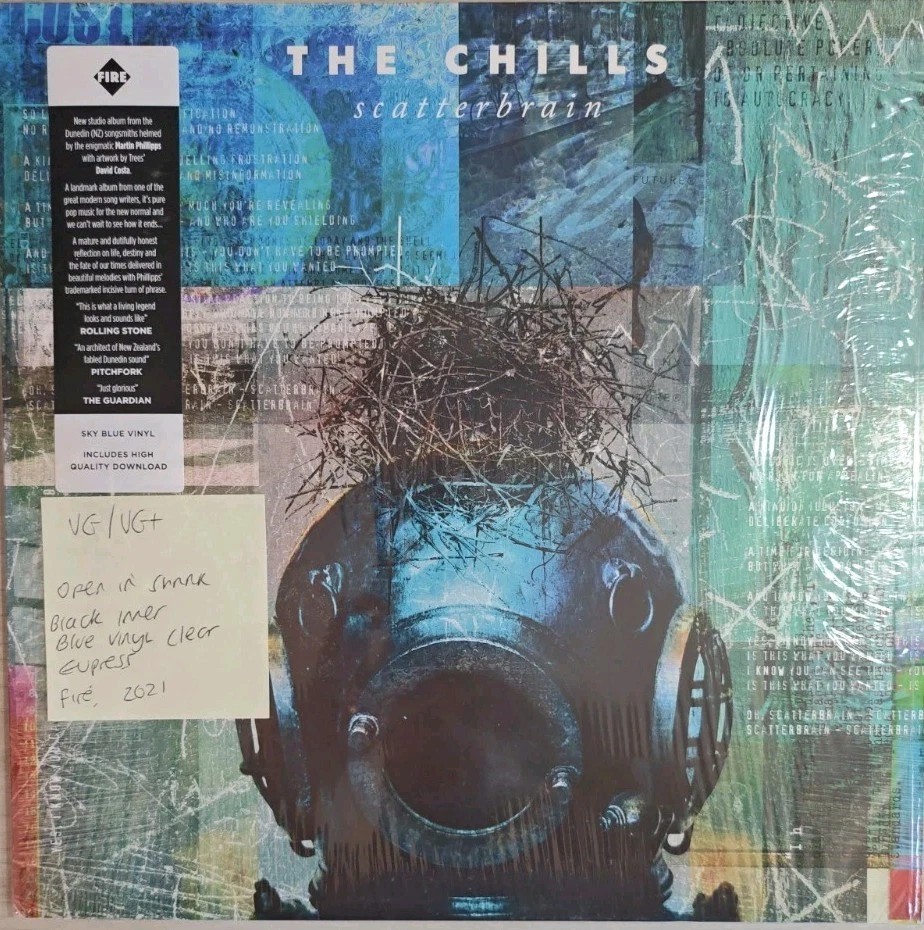 The Chills Scatterbrain Blue Vinyl Record LP VG/VG+ 2021 vinyl record sleeve The Chills Scatterbrain Blue Vinyl Record LP VG/VG+ 2021 vinyl record sleeve