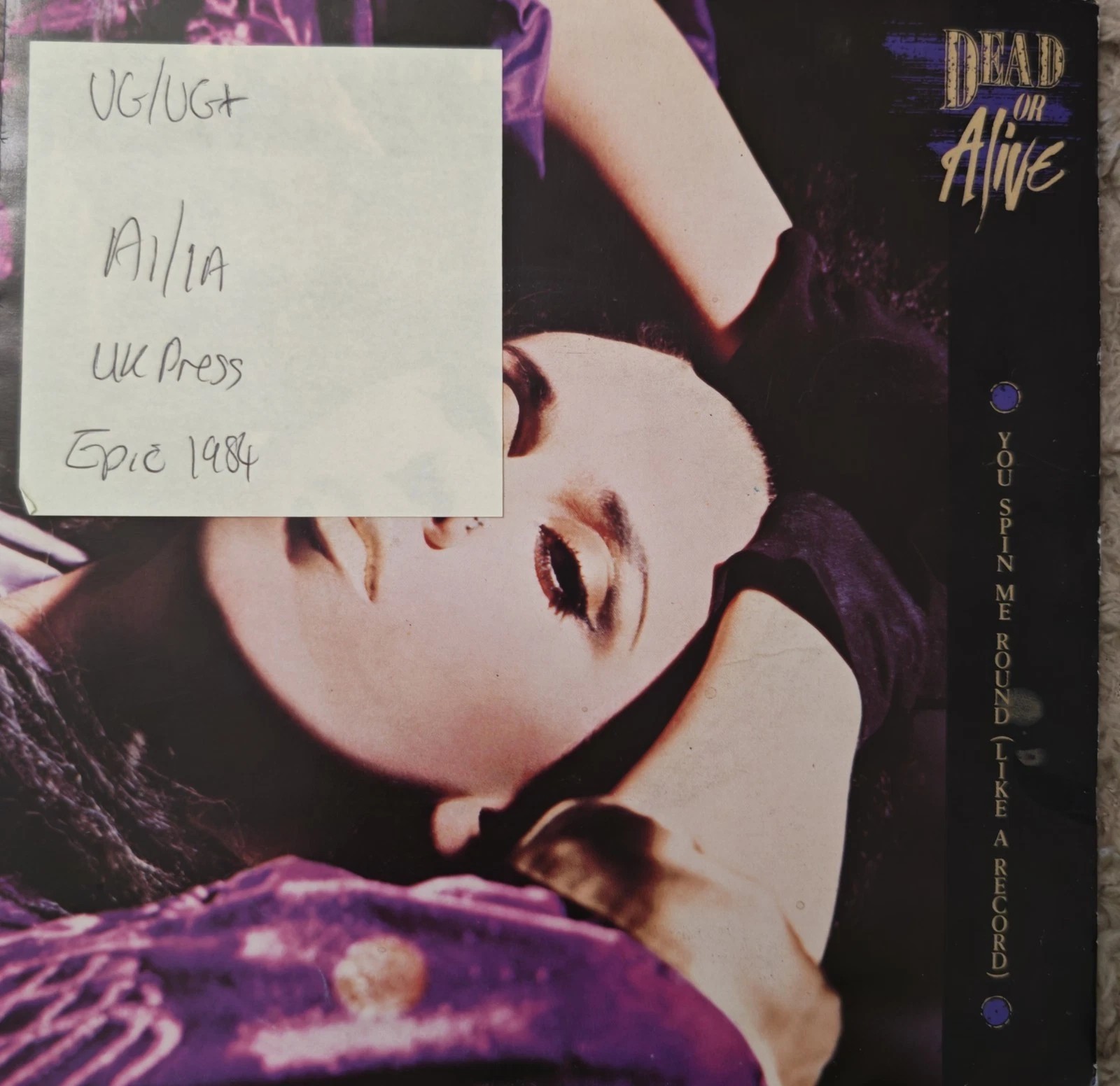 Dead Or Alive You Spin Me Round (Like A Record) Vinyl Record VG/VG+ A4861 1984 vinyl record sleeve Dead Or Alive You Spin Me Round (Like A Record) Vinyl Record VG/VG+ A4861 1984 vinyl record sleeve