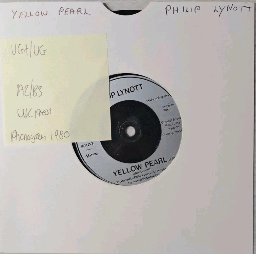 Philip Lynott Yellow Pearl/Girls Vinyl Record VG+/VG SOLO 3 1980 vinyl record sleeve Philip Lynott Yellow Pearl/Girls Vinyl Record VG+/VG SOLO 3 1980 vinyl record sleeve