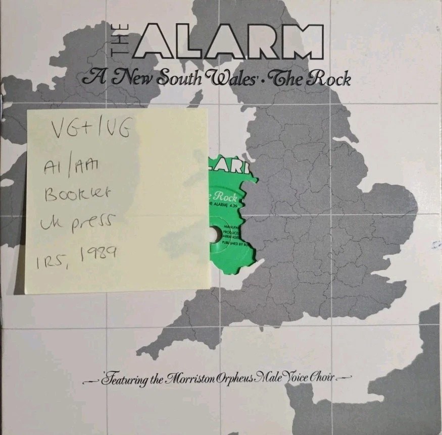 The Alarm A New South Wales/The Rock Vinyl Record VG+/VG EIRS T129 1989 Booklet vinyl record sleeve The Alarm A New South Wales/The Rock Vinyl Record VG+/VG EIRS T129 1989 Booklet vinyl record sleeve